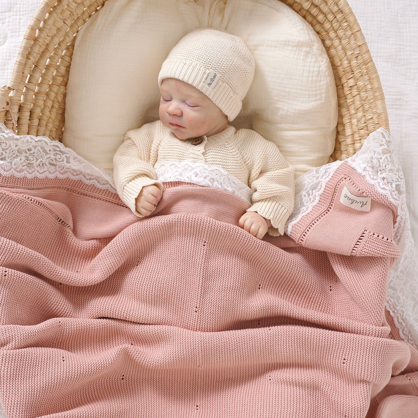 Avibae 100% Organic Cotton Baby Comfort Blanket