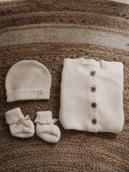 Avibae Classic  Luxary Cotton Stitch  3-Piece Buddle Milk Oat