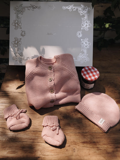 Avibae Classic  Luxary Cotton Stitch  3-Piece Buddle Pearl Rose