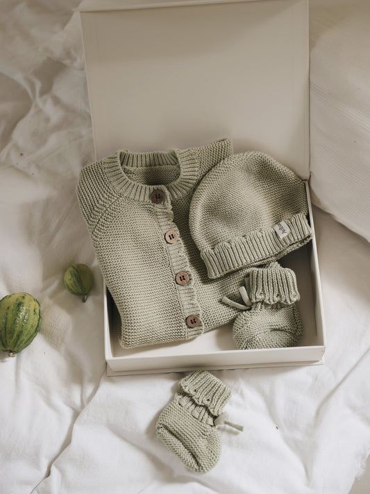 Avibae Classic  Luxary Cotton Stitch  3-Piece Buddle Misty Moss