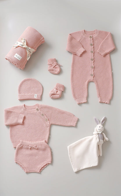 Avibae Classic  Luxary Cotton Stitch  7-Piece Buddle Pearl Rose