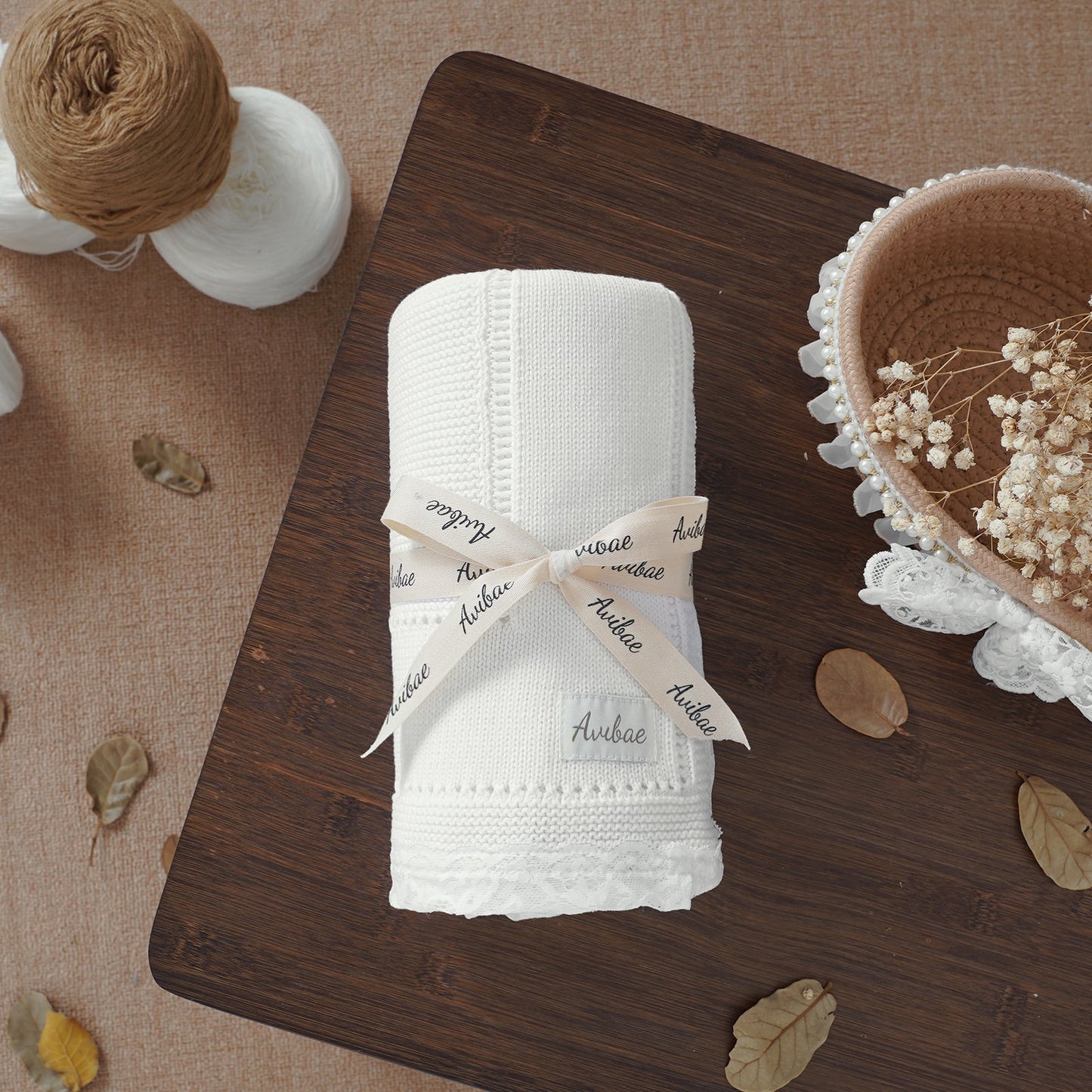 Avibae 100% Organic Cotton Baby Comfort Blanket