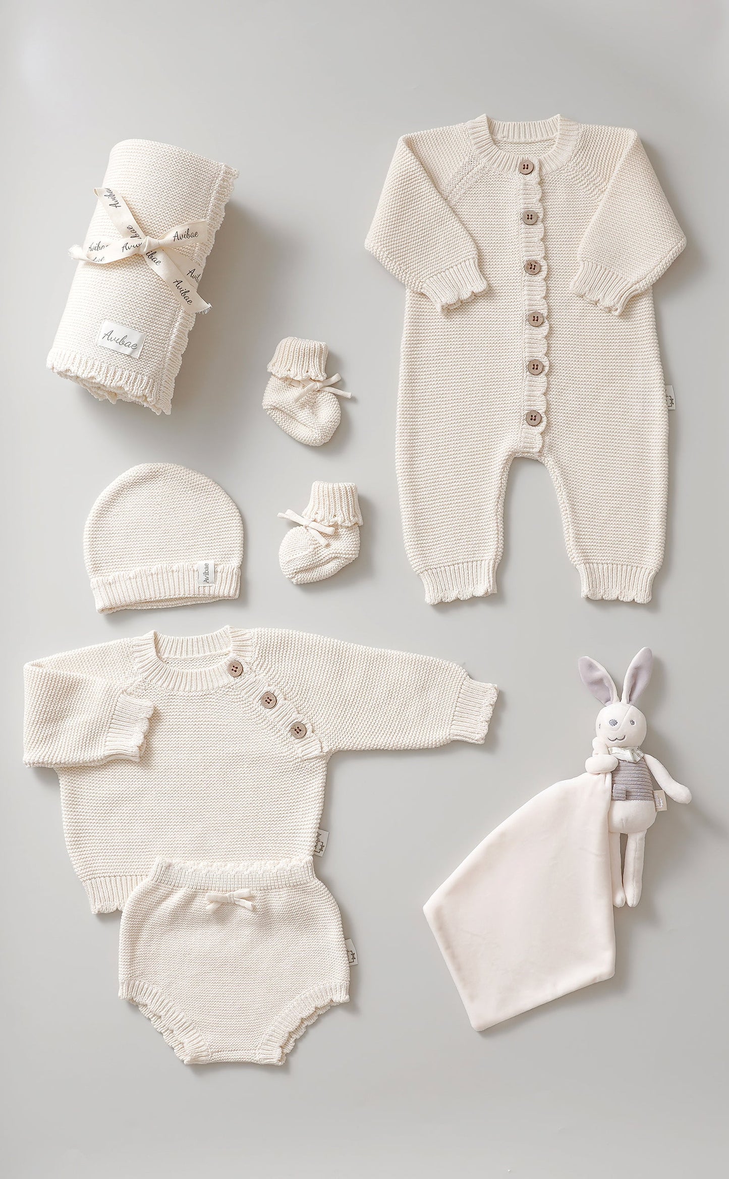 Avibae Classic  Luxary Cotton Stitch  7-Piece Buddle Misty Moss
