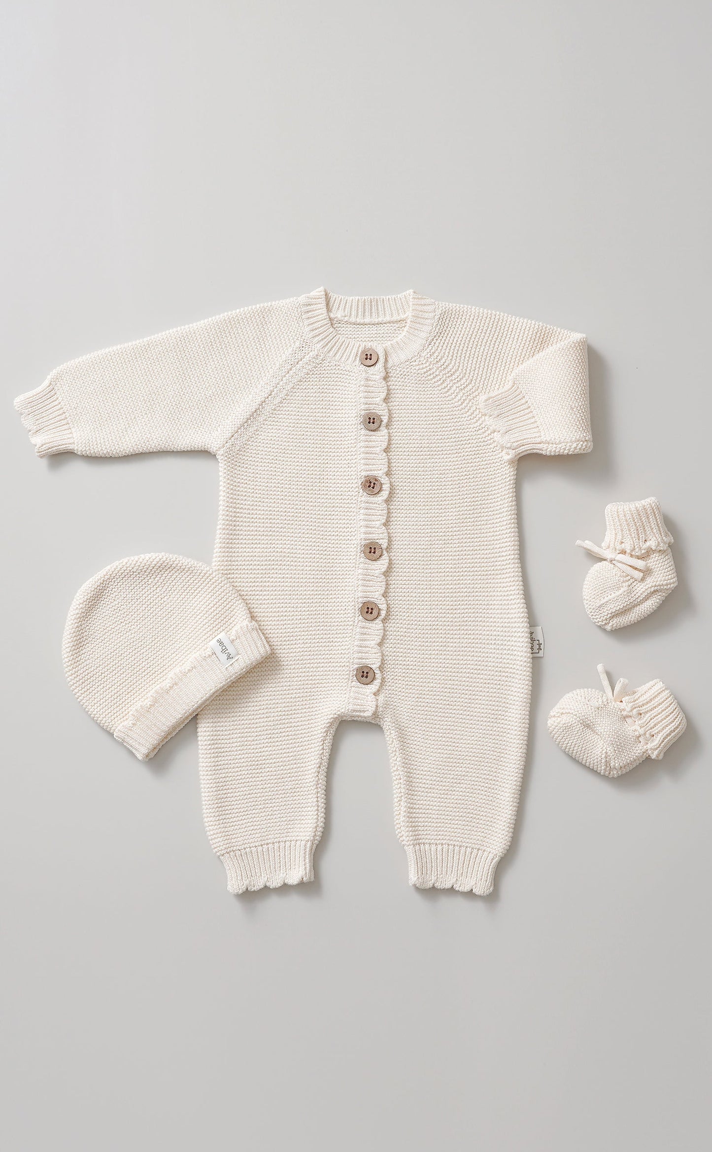 Avibae Classic  Luxary Cotton Stitch  3-Piece Buddle Pearl Rose