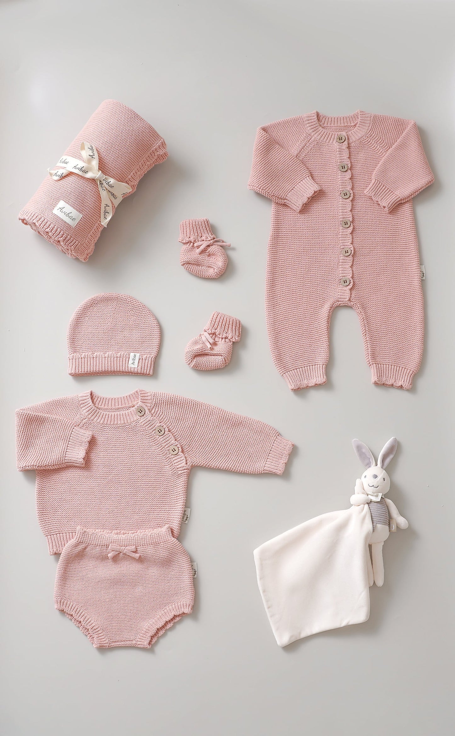 Avibae Classic  Luxary Cotton Stitch  7-Piece Buddle Misty Moss