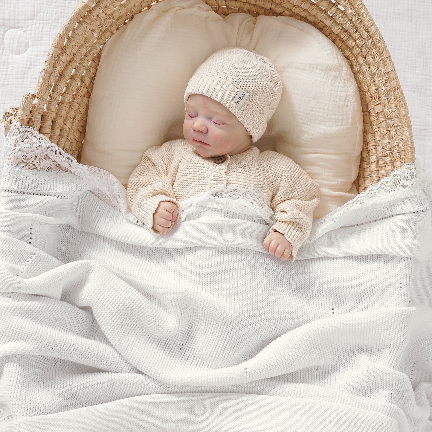 Avibae 100% Organic Cotton Baby Comfort Blanket